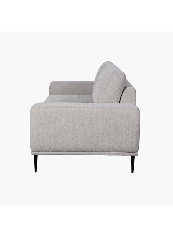 Home Box Baron 2-Seater Fabric Sofa 93 x 82 x 172 cm Grey - Image 3