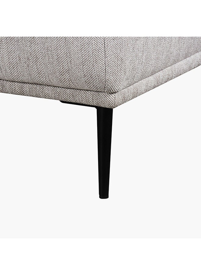 Home Box Baron 2-Seater Fabric Sofa 93 x 82 x 172 cm Grey - Image 5