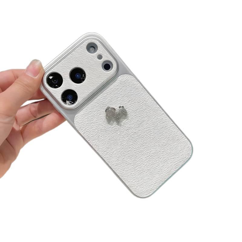 غطاء واقي بIMD لـ iPhone 12 مع مقاوم للصدمات وحماية من السقوط مع مقاوم للصدمات مع نقشة حصان صغير مع قبضة مضادة للانزلاق باللون أبيض مضاد للانزلاق باللون الأبيض - Image 1