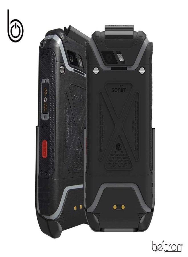 مشبك حزام BELTRON لهاتف Sonim XP5S، جراب مشبك حزام دوار شديد التحمل لهاتف Sonim XP5S XP5800 (AT&T FirstNet Sprint) تثبيت آمن ومشبك سريع الفتح (متين وموثوق وخفيف الوزن) - غير متوافق مع XP5 - Image 5