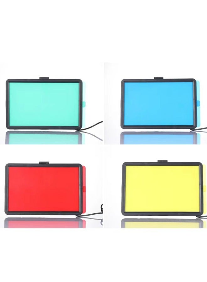 6 Inch Flat Fill Light Photography Short Video 10 Inch Light LED Live Background Light 8 Inch Square Fill Light-Specifications:8-inch Flat Lamp Pan/tilt 2-section Telescopic Tripod  - Image 5