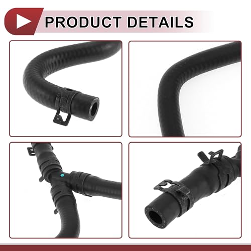 HEROFFIX 1 Pc Radiator Hose for Land Rover Range Rover Sport 4.4L 2006-2009 Engine Overflow Hose No.PCH500153 Black Rubber - Image 5