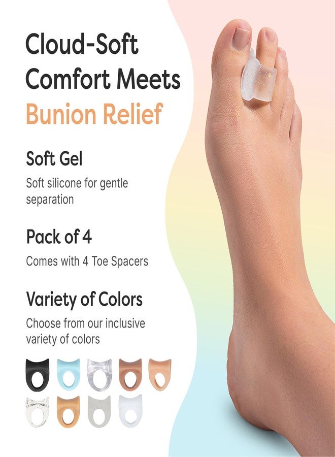 ZenToes Gel Toe Spacers for Bunions & Overlapping Toes, 4 Count - Image 5
