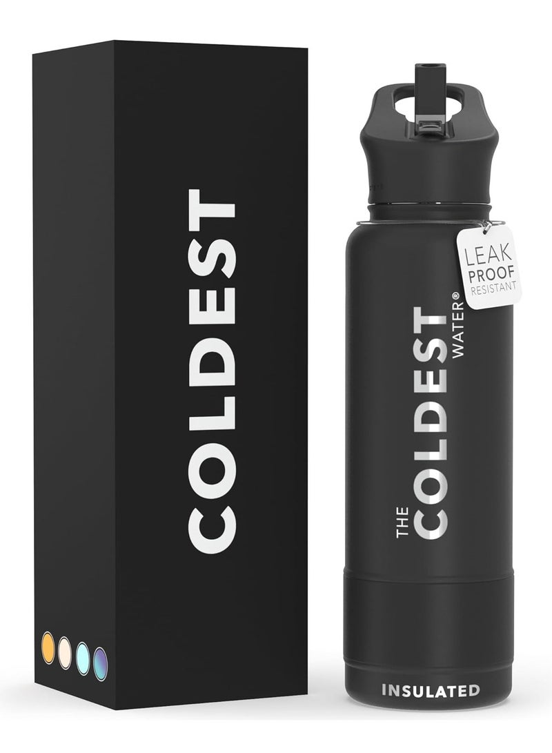 THE COLDEST WATER COLDEST SPORTS BOTTLE STEALTH BLACK 40 OZ - Image 1