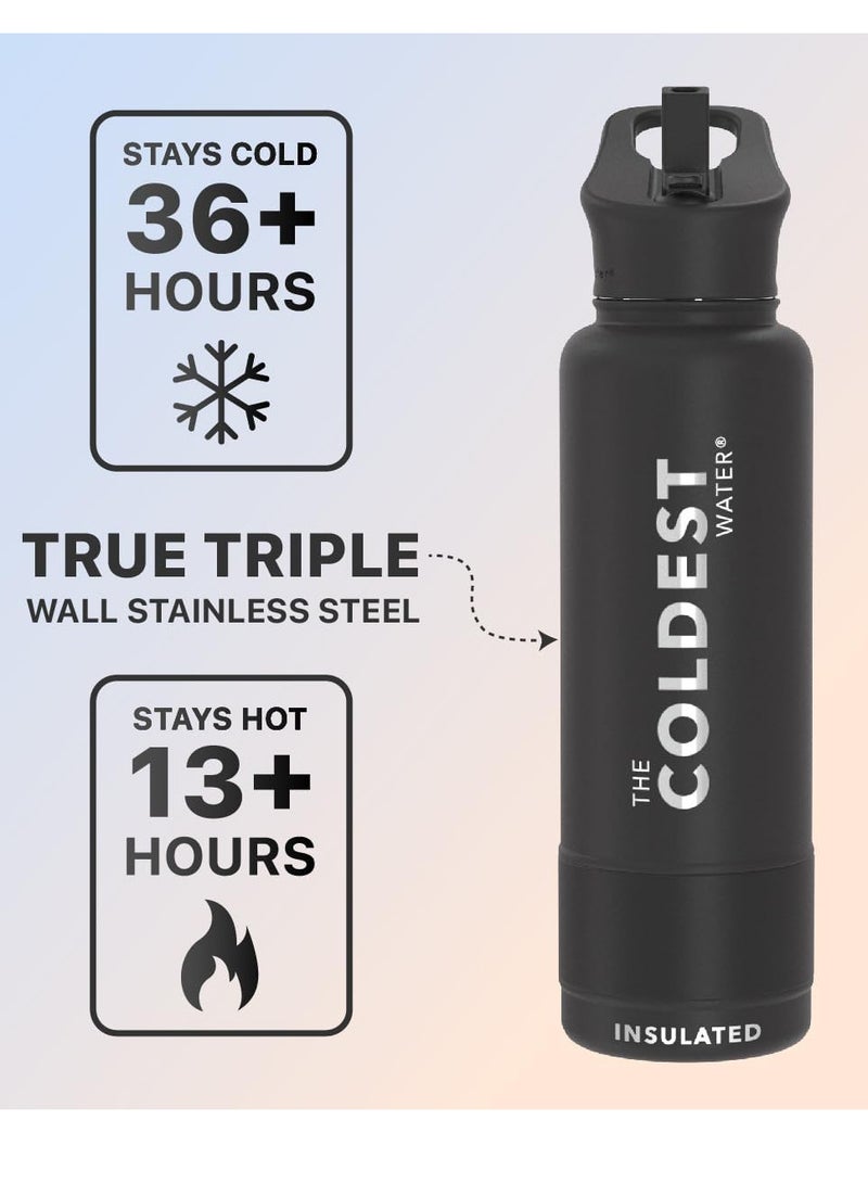 THE COLDEST WATER COLDEST SPORTS BOTTLE STEALTH BLACK 40 OZ - Image 2