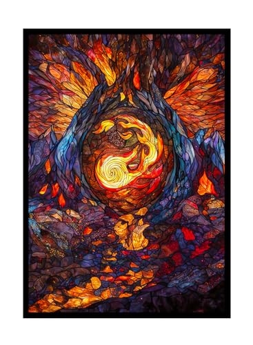 Katomula 100 MTG Card Sleeves with 100 Inner Sleeves Textured Back Art Sleeve Fit Standard Size Cards Mountain - Image 1