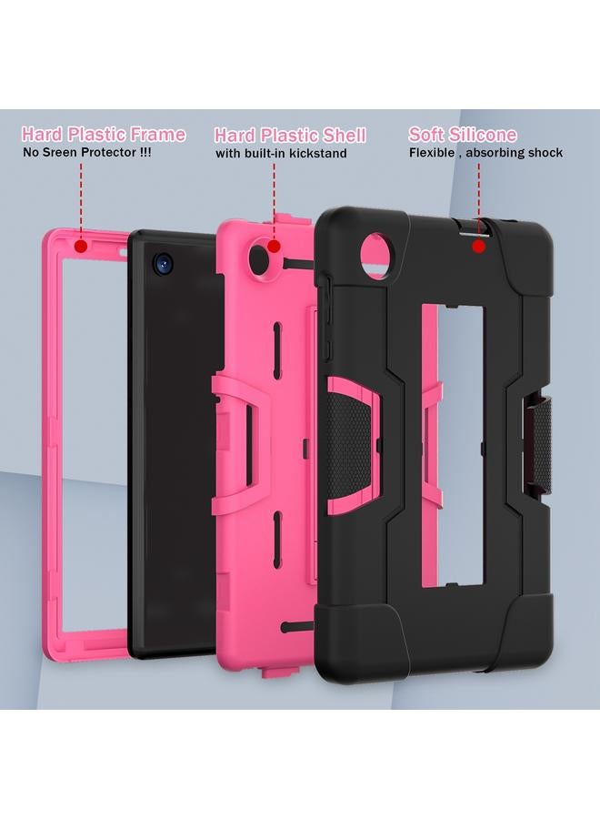 erorex Case For TCL Tab 8 LE / WiFi Contrast Color Silicone Hybrid PC Tablet Case with Holder  - Image 3