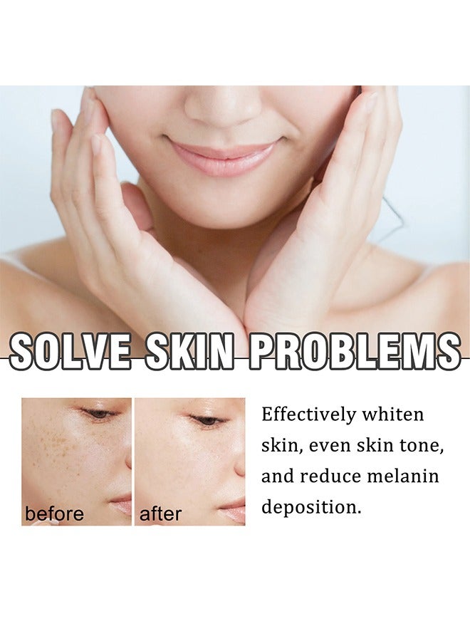 OUHOE Glutathione Face Cream - Facial Dark Spots Remover 2% Glutathione Face Cream Whitening Moisturizing Facial Cream Face Moisturizer Facial Skin Care Cream Intensive Lightening Facial Cream 20g - Image 2