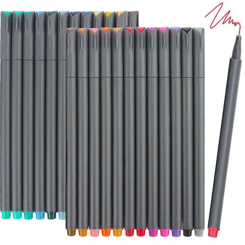 iBayam Journal Planner Pens Colored Pens Fine Point Markers Fine Tip Drawing Pens Fineliner Pen for Journaling Writing Note Taking Calendar Coloring Art Office Back to School Supplies, 24-Pack - Image 1