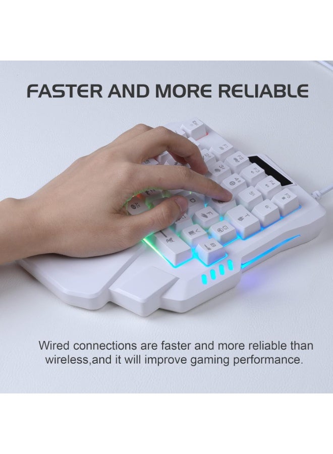 BIGTHREE SK 58 One Handed Game Keyboard, RGB Mechanical 35 Keys Game Keyboard, Portable Mechanical Keypad, Ergonomic with Wrist Rest, Small Keyboards Great for FPS Games - Image 5