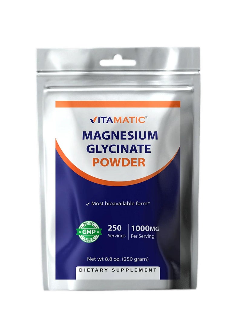 Vitamatic Magnesium Glycinate Powder 8.8 oz (250 g)