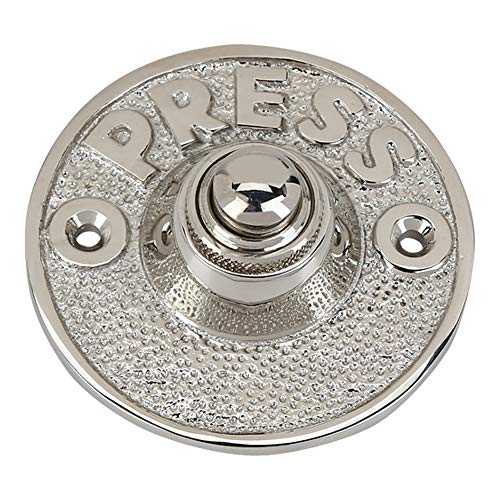 A29 Polished Nickel Doorbell Button – 2 1/2" Diameter – Classic Style Push Button in Brass with Recess Mount – Antique Finish, Wired for Standard Two-Wire Chime, Weather Resistant, DIY Installation - Image 5