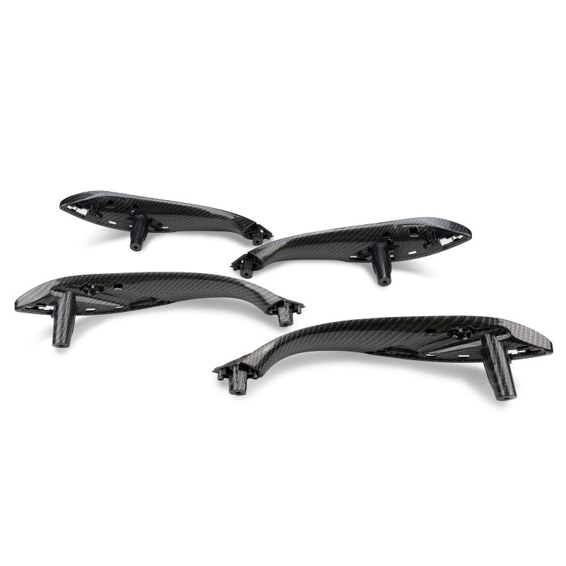 WEILEITE Front Interior Door Pull Handles Grab Bracket Trim Set Compatible with BMW 3 Series 4 Series 320,328,330,335,M3 2012-2018 and 428, 435,M4 2014-2017 Replace 51417279311(Carbon Fiber,4Pcs)