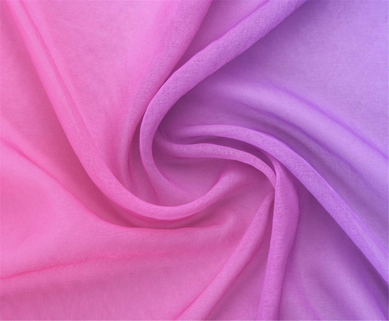 Yancorp 2 Panel Sets Bedroom Curtains 63 inch Length Sheer Curtain Pink Purple Ombre Curtains Rod Pocket Drapes for Girls Living Room Mermaid Bedroom Nursery Kid Window Decor(Pink Purple, 40"x63") - Image 4