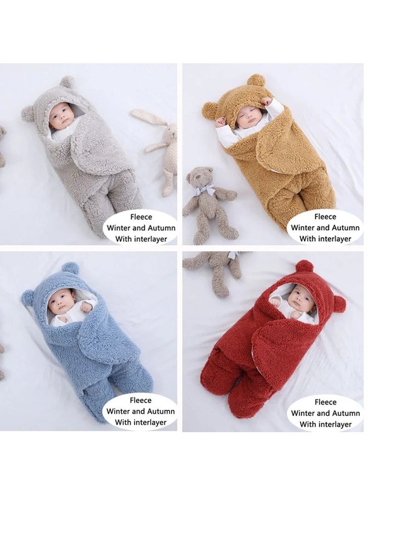 BAIG Baby Sleeping Bags Thicken Newborn Baby Wrap Blanket Winter Warm Newborn Envelope Soft Infant Sleeping Bag 0-9 Months - Image 2