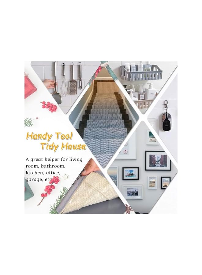 promass Self Adhesive Tape, Double Sided Tape Heavy Duty Two Sided Sticky Pads Strong Wall Adhesive Strips No Marks Reusable Clear Nano Tape for Picture Hanging, Carpet Glue, 3M/118inch - Image 3