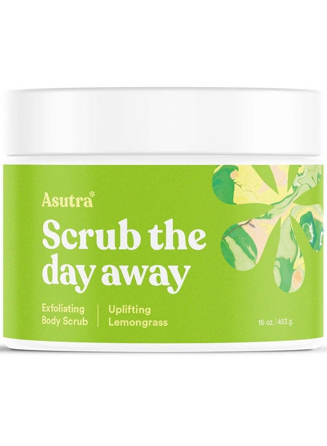 أسوترا مقشر الجسم بزيت عطري من ملح البحر الميت من أسوترا (عشبة الليمون المنعشة)، 16 أونصة - مرطب فائق، لطيف، ومرطب - زيوت جوز الهند، عشبة الليمون، واليلانغ يلانغ - Image 1