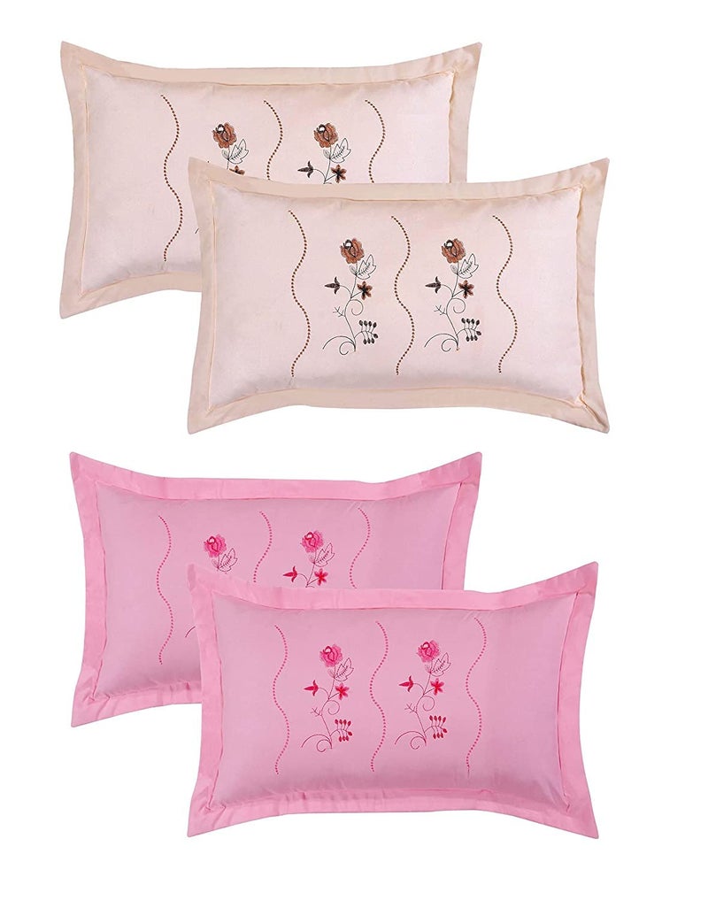 Rj Products Embroided Pillow Covers Set of 6 Piece Multi Color - Image 2