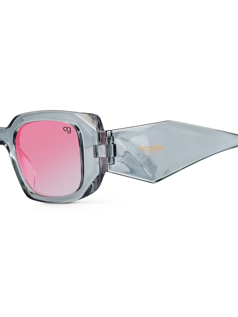 Woggles Stylish Pink Polarized Rectangle Kids Sunglasses