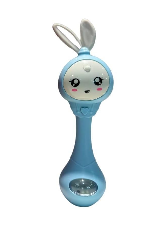 IAF Rattle Shake Musical Education Rattle Toys Toddler Baby Kids Music Light Sensory Teether BLUE - Image 1