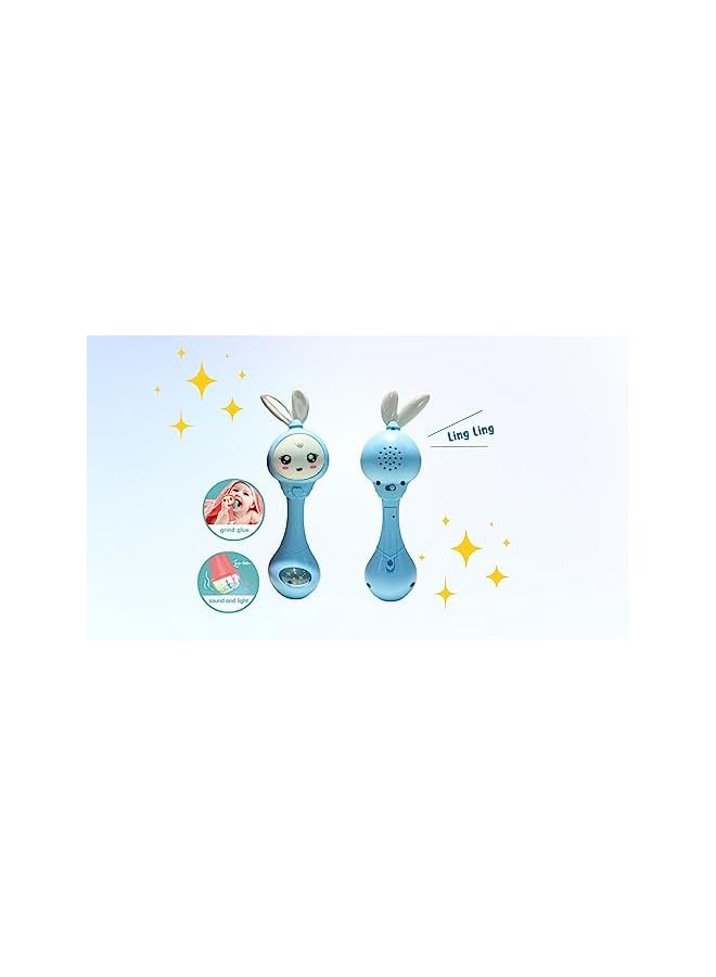 IAF Rattle Shake Musical Education Rattle Toys Toddler Baby Kids Music Light Sensory Teether BLUE - Image 2