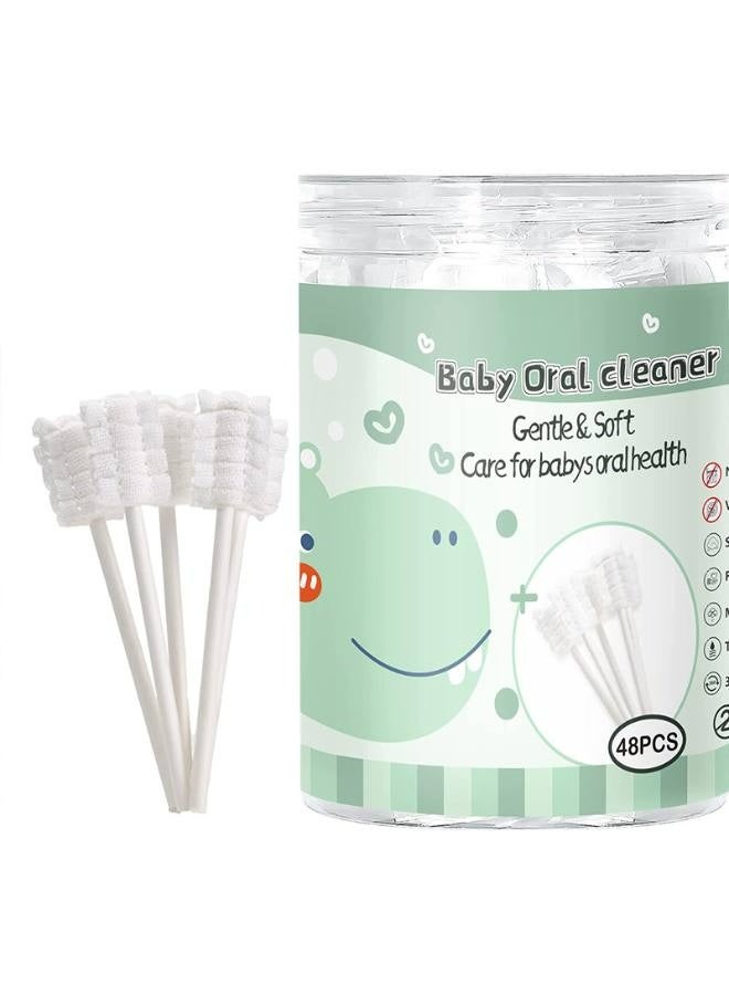 42Pcs Baby Toothbrush Newborn or Baby Tongue Cleaner, Disposable Baby Gum Cleaning Gauze, Oral Cleaning Care, Suitable for 0-36 Months Baby - Image 1
