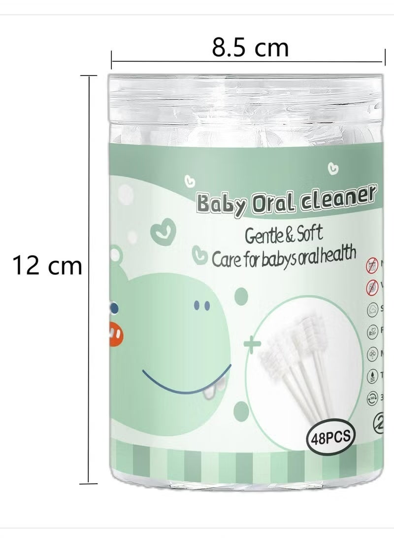 42Pcs Baby Toothbrush Newborn or Baby Tongue Cleaner, Disposable Baby Gum Cleaning Gauze, Oral Cleaning Care, Suitable for 0-36 Months Baby - Image 2
