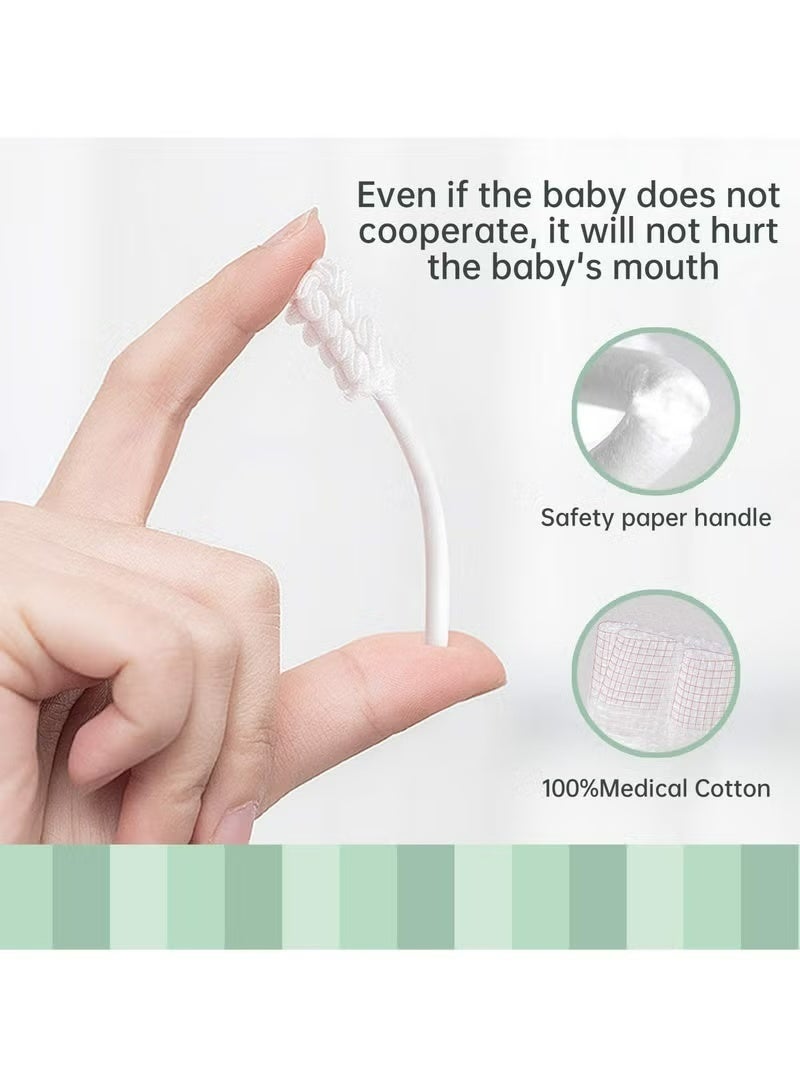 42Pcs Baby Toothbrush Newborn or Baby Tongue Cleaner, Disposable Baby Gum Cleaning Gauze, Oral Cleaning Care, Suitable for 0-36 Months Baby - Image 4