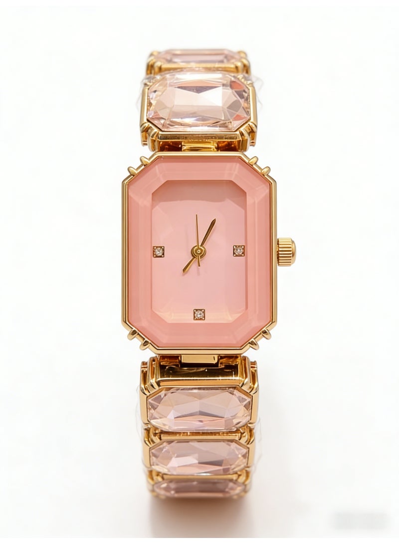 سواروفسكي Swarovski Millenia Octagon Crystal Watch - Pink Gold-Tone Ladies' Quartz Wristwatch (Model: 5630837) - Image 1