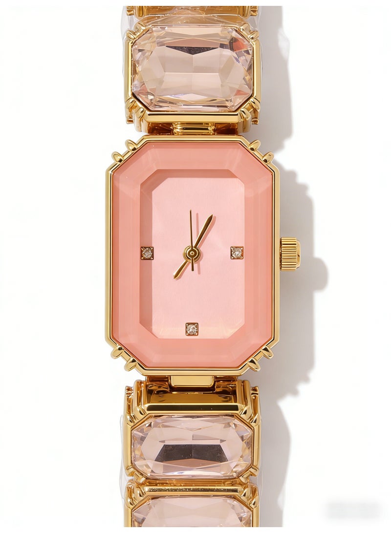 سواروفسكي Swarovski Millenia Octagon Crystal Watch - Pink Gold-Tone Ladies' Quartz Wristwatch (Model: 5630837) - Image 4