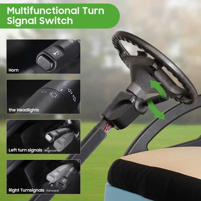 10L0L Golf Cart Light Kit for Club Car DS Carts(12V-48V) - Super Bright Headlight and Tail Light Kit with Turn Signals, Brake Lights, Hazard Light Switch, Horn, and Safe Daytime Running Lights - Image 5