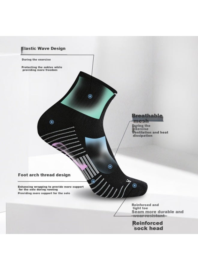 Joma Joma Mid-calf Sports Training Socks Breathable Sweat-absorbent Durable Running Training Basketball Badminton Socks White One Size - Image 3