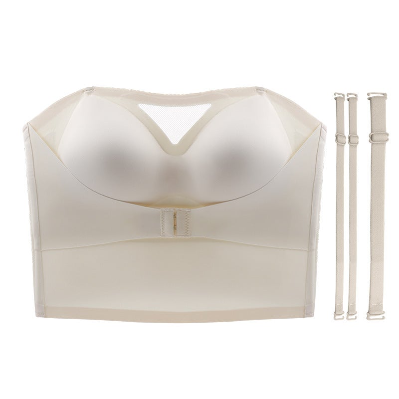 Seamless Strapless Bridal Red Bra Red - Image 3