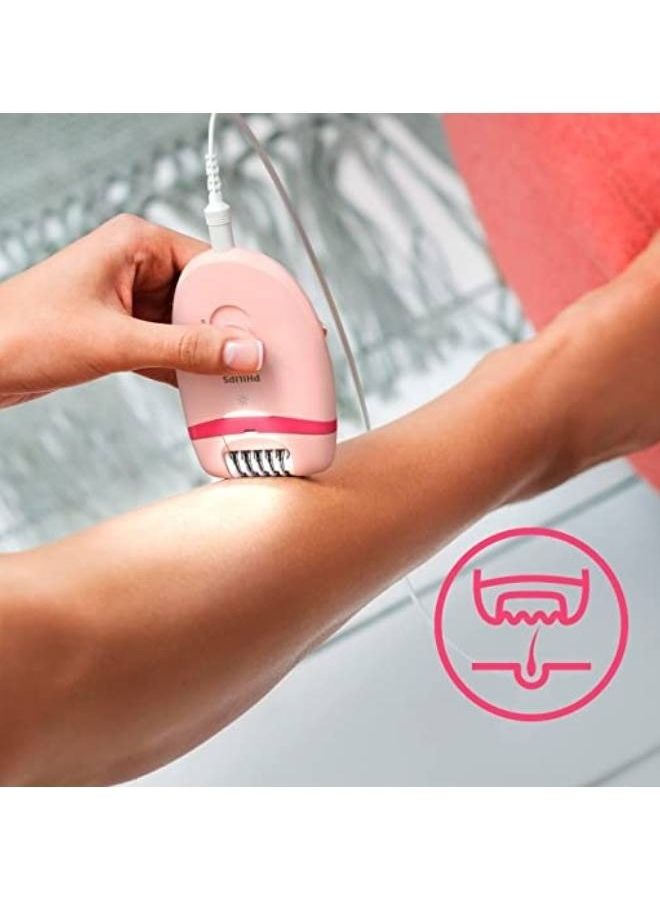 Philips Satinelle Essential Corded Epilator With 5 Attachments Pink - Image 2