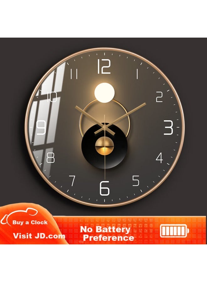 Peng Chuang Pengchuang Radio-controlled Clock Modern Light And Shadow Art Living Room Wall Clock Household Quartz Simple Luxury Wall Clock - Image 1