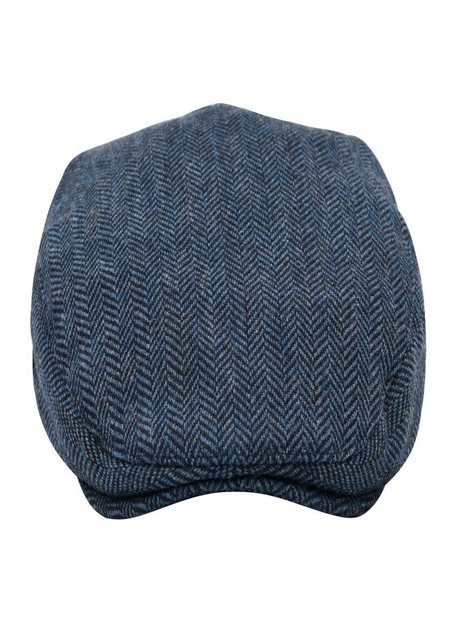 STARANCE Men Hat Wool Blend Newsboy Ivy Tweed Flat Cap (Herringbone Navy, 7 1/4) - Image 4