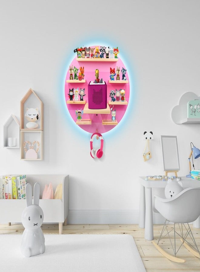 Taladad for TonieBox 2/1 and Tonie Shelf,Display Shelf RGB LED Light,Tonies Storage for 12-40 Tonie Figures Characters Magnetic Wall Shelf for Tonies Toniebox - Image 3