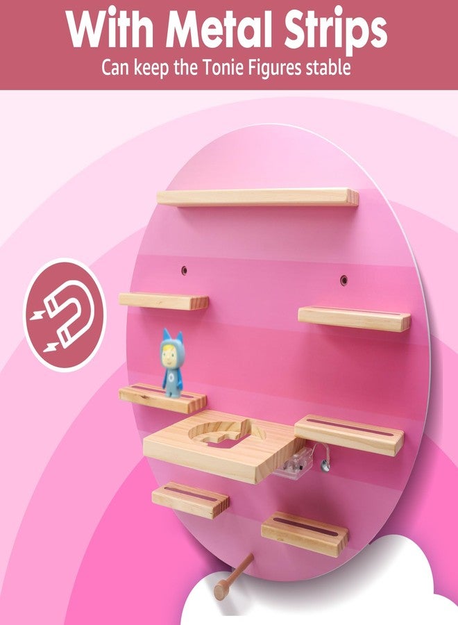 Taladad for TonieBox 2/1 and Tonie Shelf,Display Shelf RGB LED Light,Tonies Storage for 12-40 Tonie Figures Characters Magnetic Wall Shelf for Tonies Toniebox - Image 5