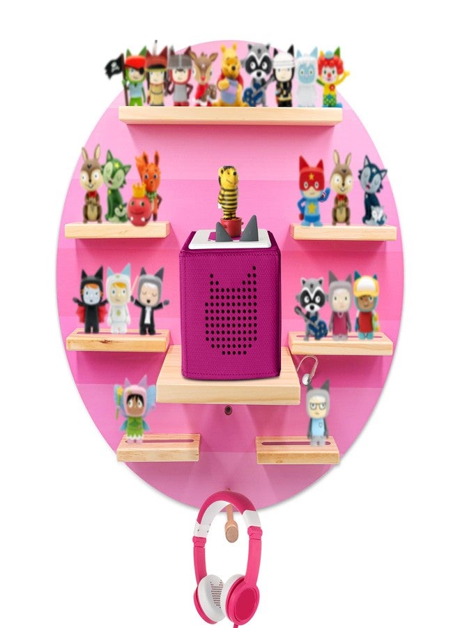 Taladad for TonieBox 2/1 and Tonie Shelf,Display Shelf RGB LED Light,Tonies Storage for 12-40 Tonie Figures Characters Magnetic Wall Shelf for Tonies Toniebox - Image 2