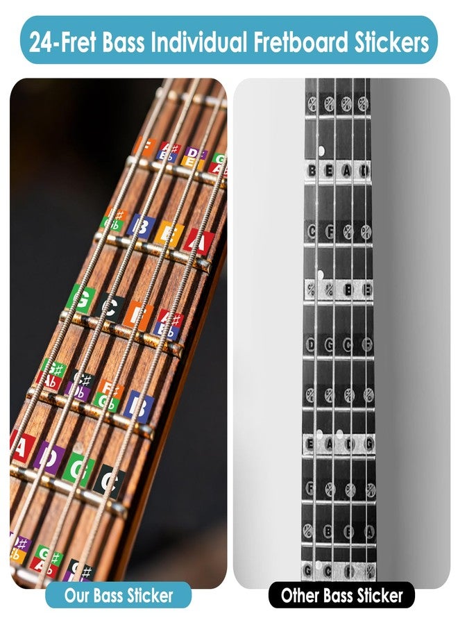 Enjoyard Bass Learning Kit: 3 Fretboard Stickers & 1pc 30cm*20cm*1mm PVC Chord Interval Card - Home Practice & Lesson Must-Have for Beginner Bassists & Hobby Players - Image 3