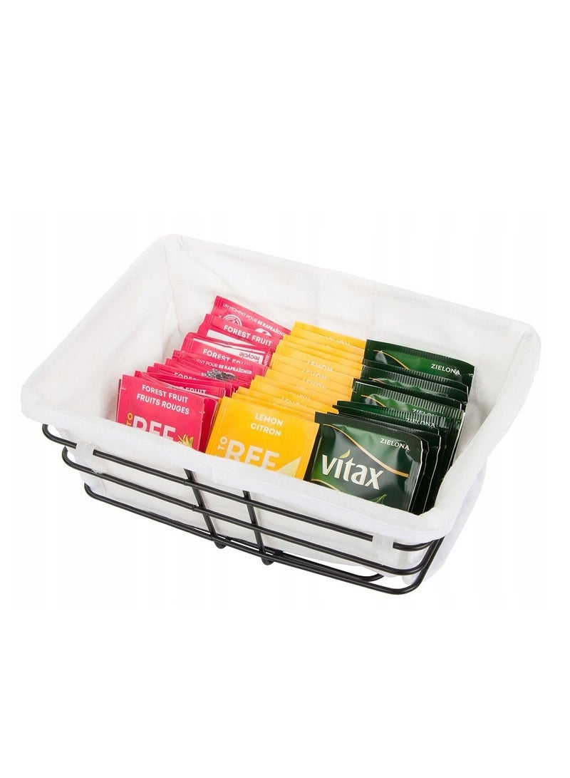 Storage Metal Basket With Fabric - Image 4