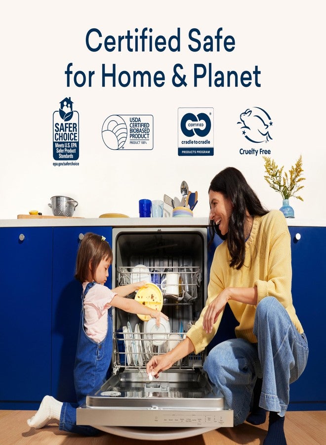 BLUELAND 100% Plastic-Free Dishwasher Detergent Tablets, 60 Count, Free & Clear, Eco-Friendly Dishwashing Pods, Natural, Sustainable - Image 5