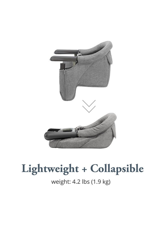 Inglesina Fast Table Chair, Stone Gray Melange - Portable Baby High Chair - for Babies & Toddlers up to 37 lbs - Fits Tables 0.8'' to 3.5'' Thick - Compact & Easy to Use - Travel Bag Included - Image 2