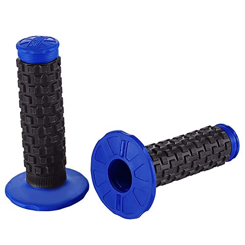 APPYU Motorcycle Grips 78 Dirt Bike Pillow Top Grips Rubber Anti-Slip Universal Handlebar Racing Grip Compatible with Motocross Yamaha YZ80 YZ85 YZ125 YZ250 YZ450F TTR125 Blue - Image 1