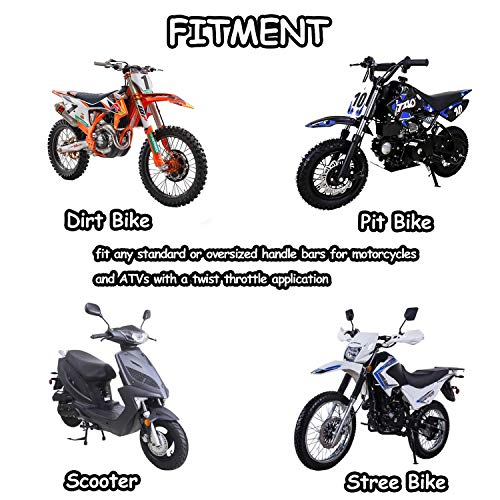 APPYU Motorcycle Grips 78 Dirt Bike Pillow Top Grips Rubber Anti-Slip Universal Handlebar Racing Grip Compatible with Motocross Yamaha YZ80 YZ85 YZ125 YZ250 YZ450F TTR125 Blue - Image 2