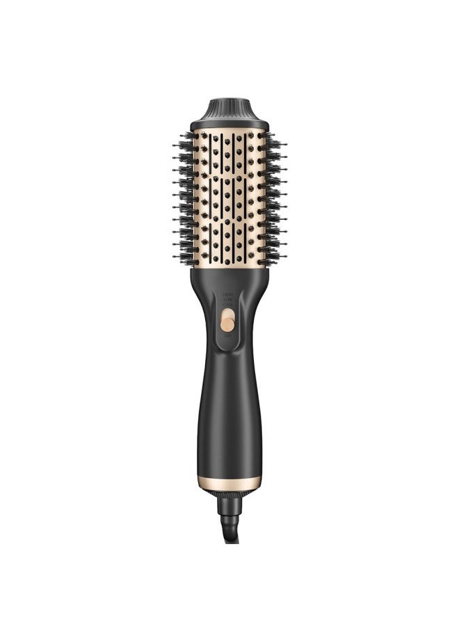 General - 1200W true negative ion hot air comb curling and straightening dual-purpose black and gold blowing styling comb - Image 1