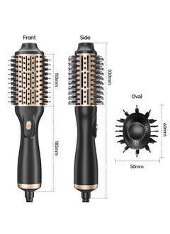 General 1200W true negative ion hot air comb curling and straightening dual-purpose black and gold blowing styling comb  - Image 3