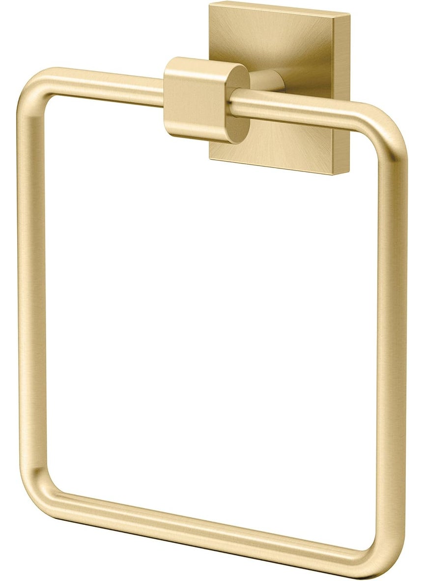 gatco Gatco 4062 Elevate Towel Ring Brushed BrassWall Mounted 613 Wide Towel Ring for Bathroom  - Image 1