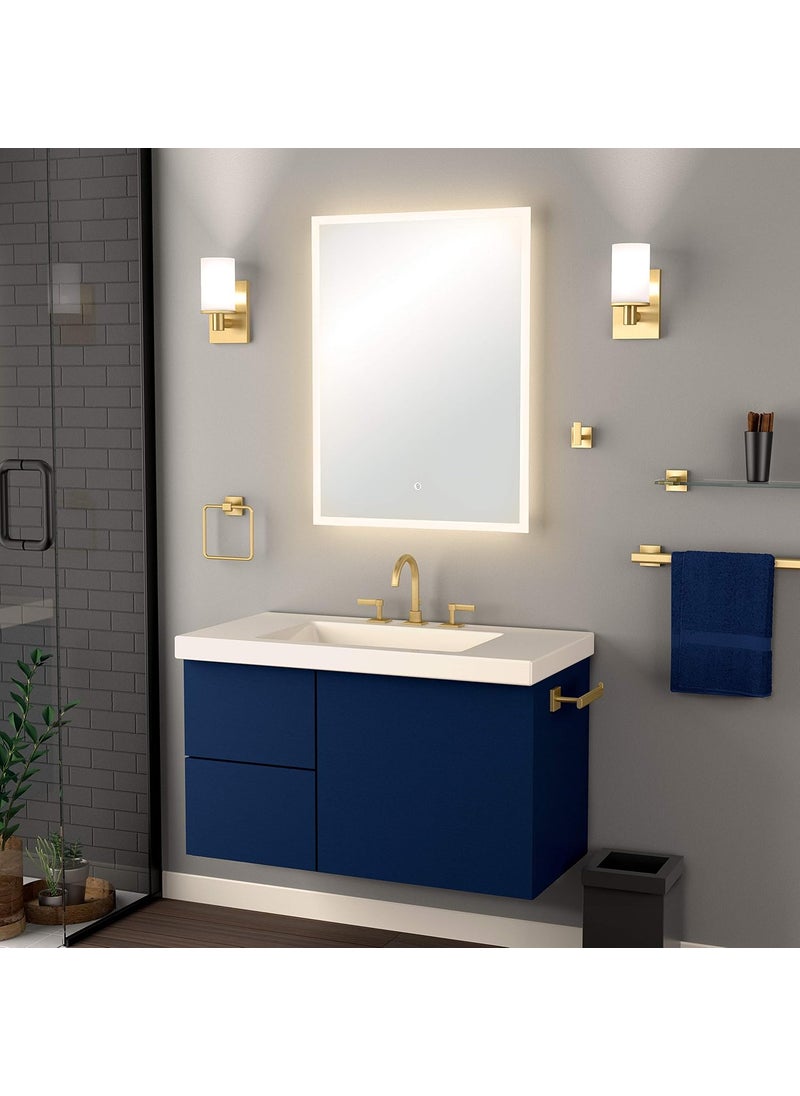 gatco Gatco 4062 Elevate Towel Ring Brushed BrassWall Mounted 613 Wide Towel Ring for Bathroom  - Image 2