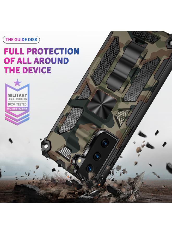 اس-توب جراب لهاتف Samsung Galaxy S21 5G، جراب واقٍ مغناطيسي مقاوم للصدمات مصنوع من مادة TPU + PC مع حامل - Image 4